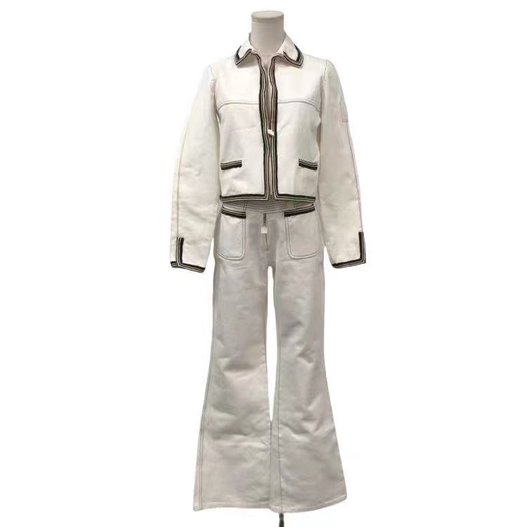 Chanel38碼一套外套&褲子 98新-0