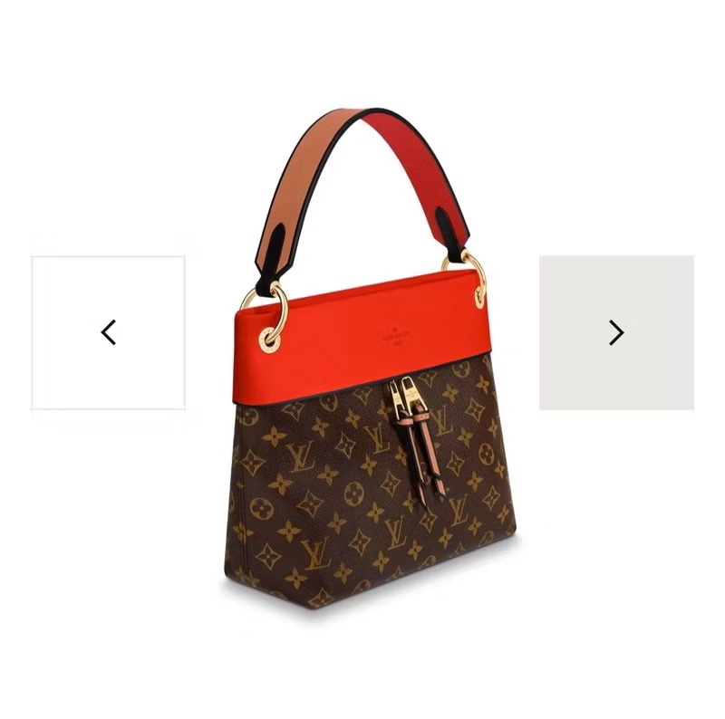 Louis Vuitton經典老花牛皮紅色肩 提雙用包-3