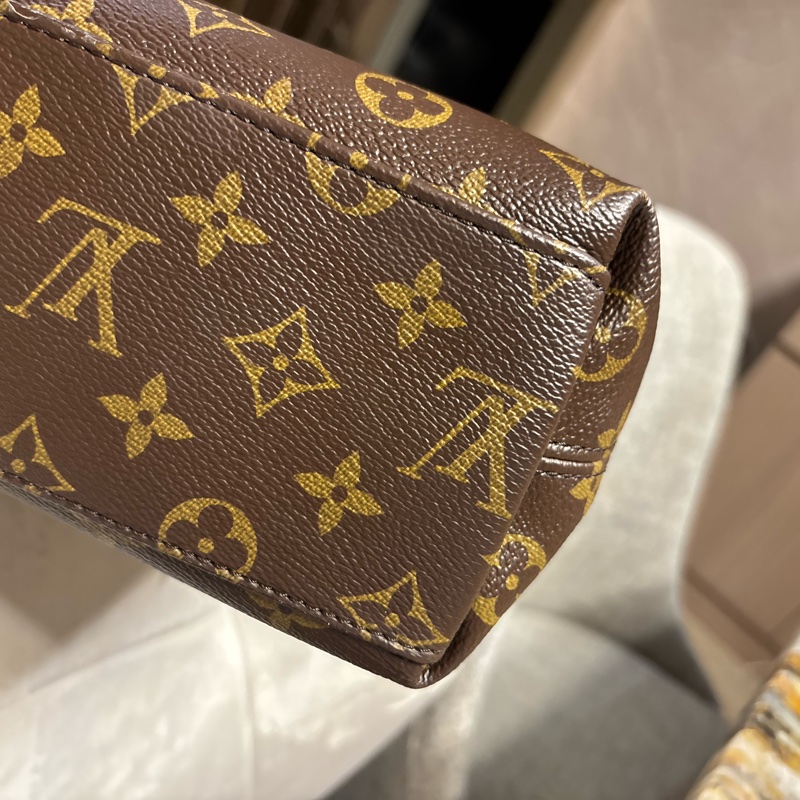 Louis Vuitton經典老花牛皮紅色肩 提雙用包-10