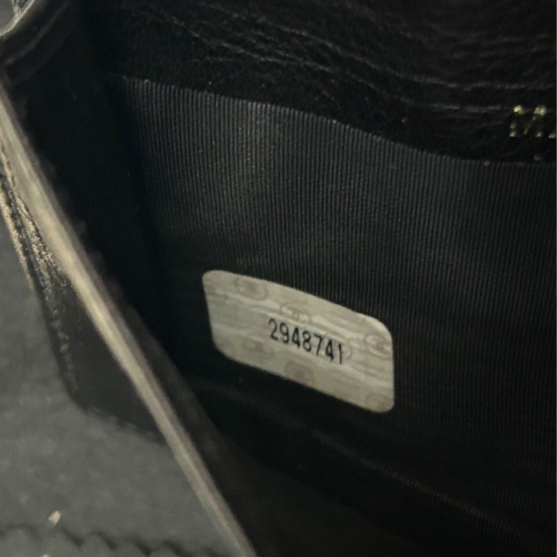 Chanel (黑荔枝皮大雙C logo)*票據夾*卡套👩🏻🦰二手古董 Vintage保存品-15