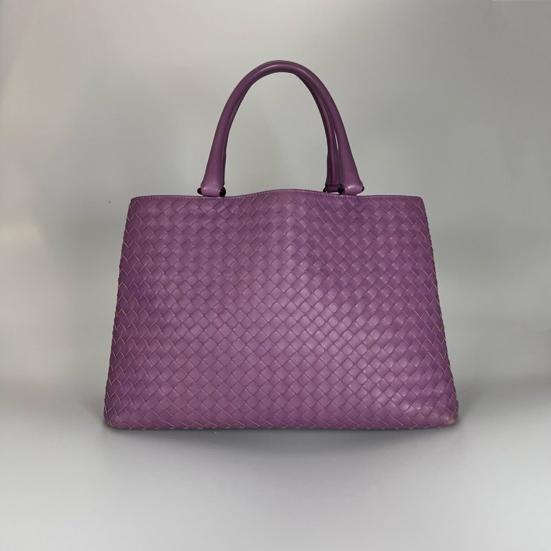BV 紫色細編托特包-0