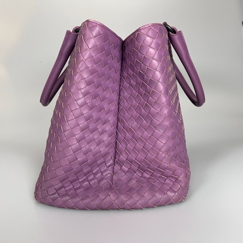 BV 紫色細編托特包-3