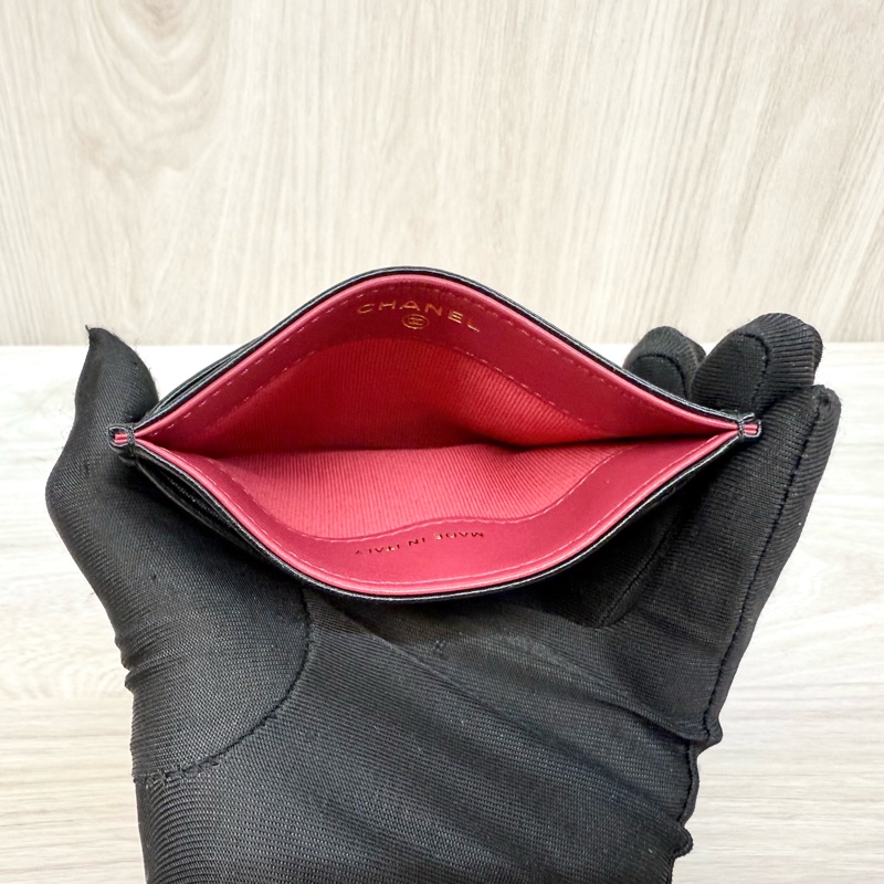 CHANEL黑色羊皮19系列卡夾AP1167-7