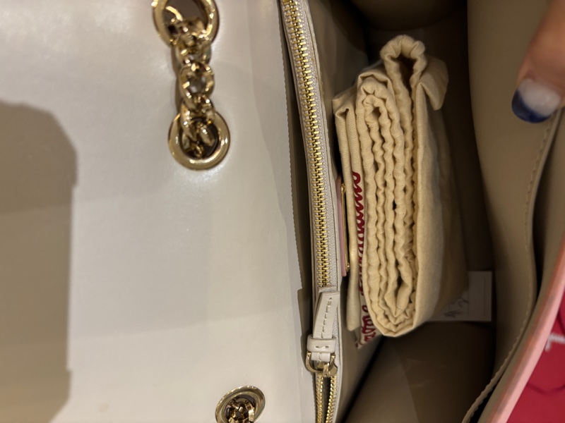 SalvatoreFerragamo,25cm牛皮肩背鍊包乾燥玫瑰粉色,-13