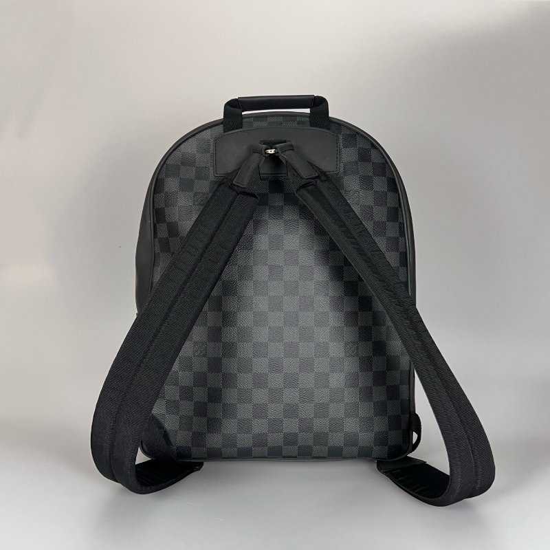 LV N40365 黑棋盤格紋後背包-1