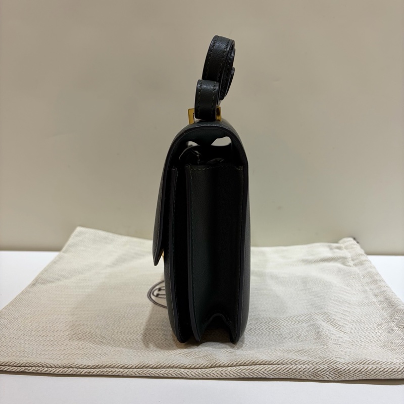 愛馬仕 Hermes 康康19 constance 金扣松柏綠 ev皮 X刻 近黑色 康康mini9有尘袋-4