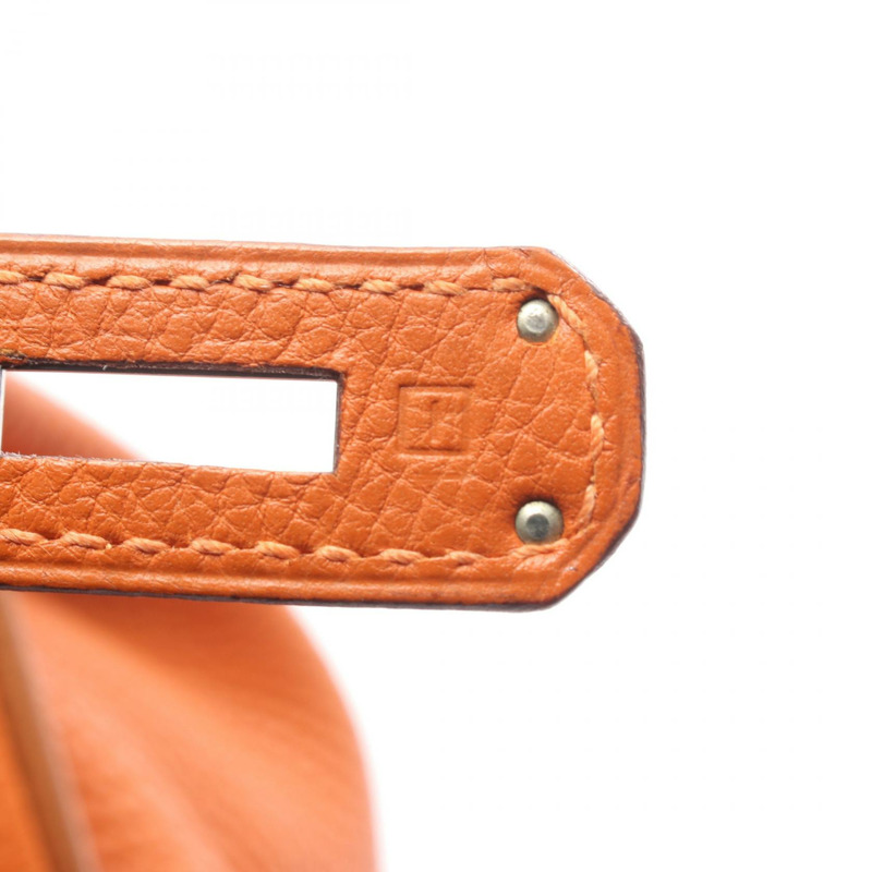 愛馬仕 Birkin 35 手提包 Togo 皮革 Potiron 橙色 金色 SHW 二手 女士-5
