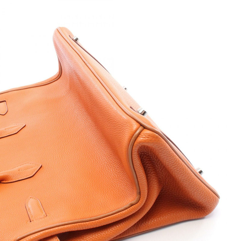 愛馬仕 Birkin 35 手提包 Togo 皮革 Potiron 橙色 金色 SHW 二手 女士-7