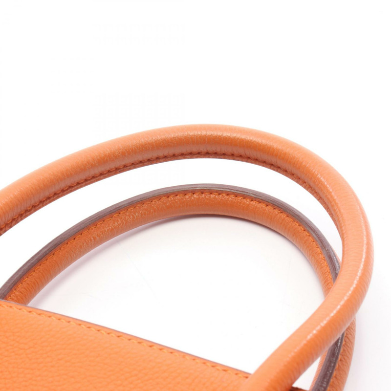 愛馬仕 Birkin 35 手提包 Togo 皮革 Potiron 橙色 金色 SHW 二手 女士-11