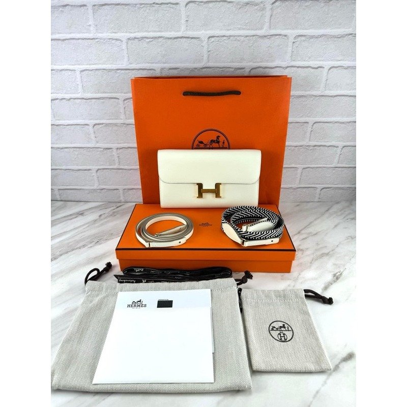 💕Hermes愛馬仕 Constance 康康包to go 肩背包/蘑菇白金釦/新款可換雙肩帶/全新美品-0