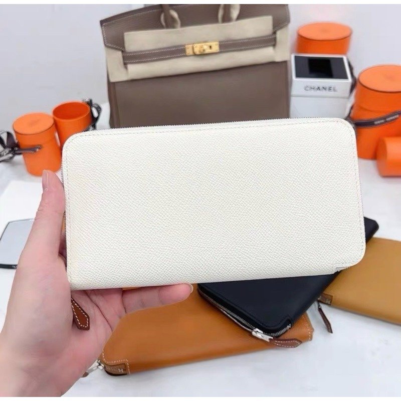 💕Hermes 白色 絲巾長夾/白雪公主/全新美品-0