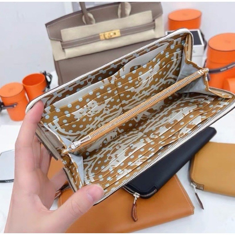 💕Hermes 白色 絲巾長夾/白雪公主/全新美品-3