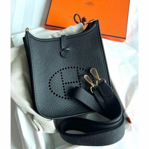 🌟Hermes 愛馬仕 mini Evelyne 依芙琳 16/3Y金釦/全新全配