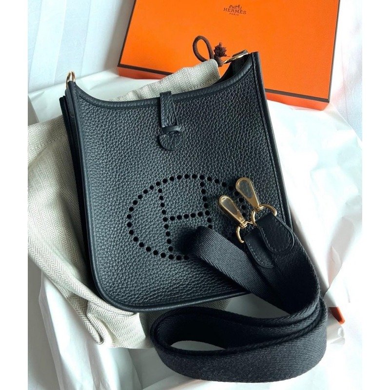 🌟Hermes 愛馬仕 mini Evelyne 依芙琳 16/3Y金釦/全新全配-4
