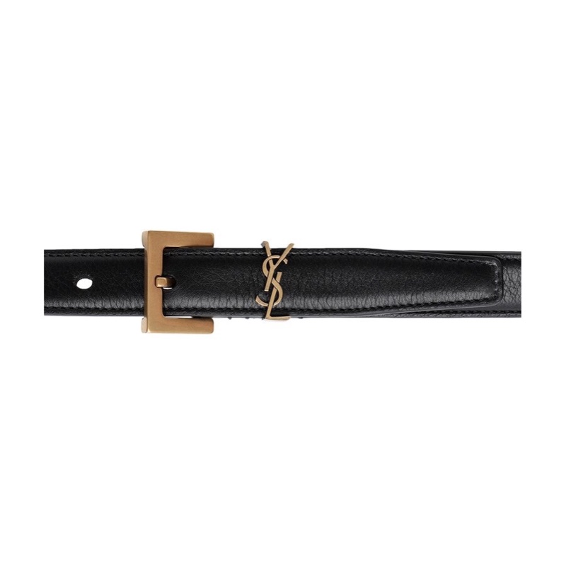 Saint Laurent 女士 MONOGRAM光面方扣窄腰帶65 70 75 80 85 90 95 100 105碼2cm-5