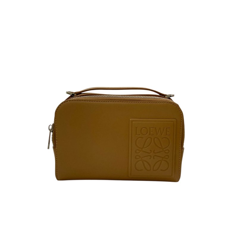 LOEWE 羅威 CAMERA BAG MINI 相機包 小牛皮 焦糖色 銀釦-1