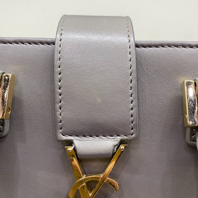 YSL Cabas 手提側背包(灰)-16