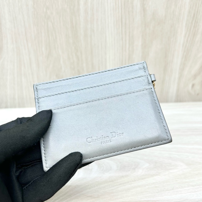 Dior 灰色羊皮LADY DIOR CARD Holder卡包-8