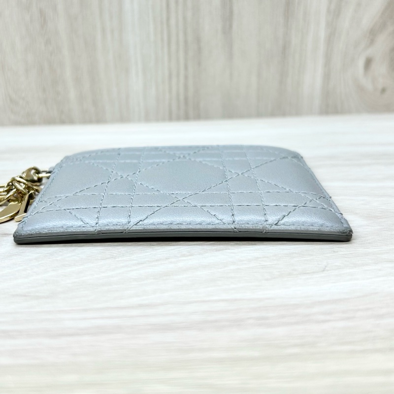 Dior 灰色羊皮LADY DIOR CARD Holder卡包-13