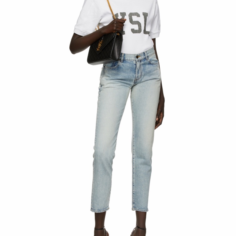 Saint Laurent 女士 ENVELOPE 絎縫紋理真皮包均碼碼中號、24cm*6cm*17.5cm-6