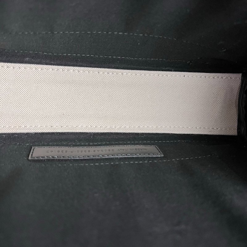 BALENCIAGA 390346 黑拚白色帆布Cabas包 XS-7