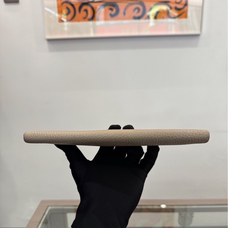 【狀況良好】Hermes愛馬仕 Dogon Duo大象灰銀扣錢包有子袋 長夾財布-3