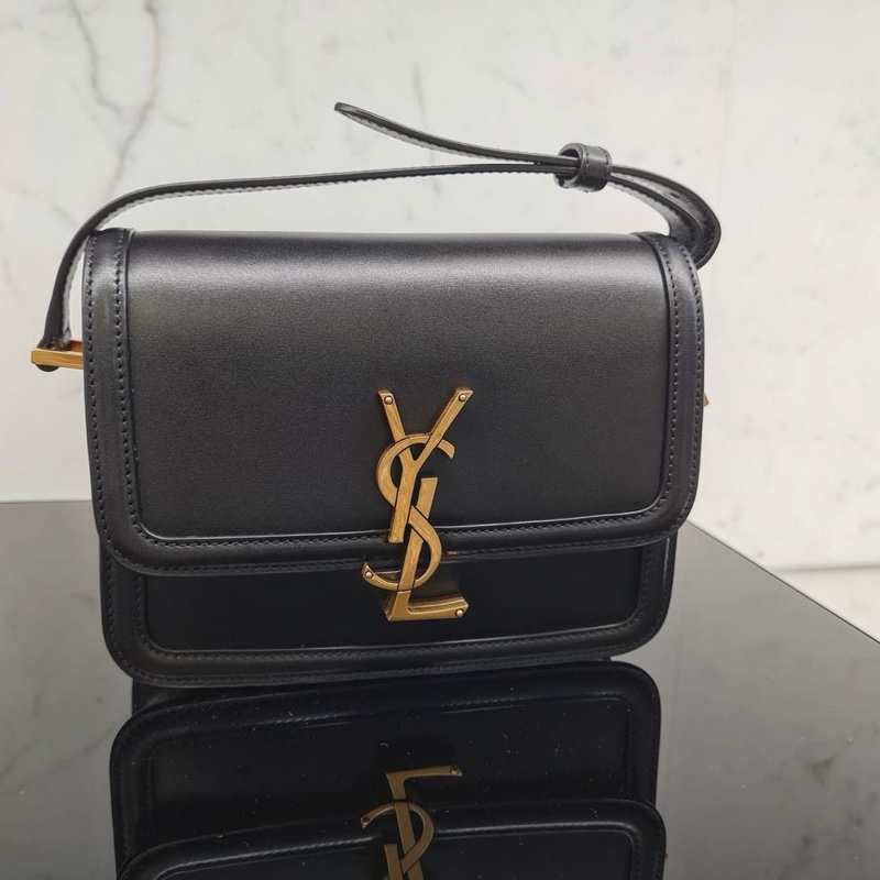 Saint Laurent 女士 SOLFERINO BOX 皮革中號肩背包均碼碼中號、23cm*6cm*16cm-0