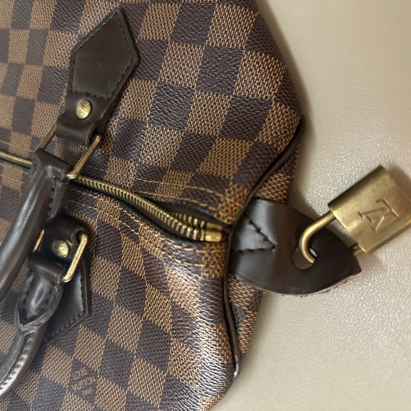 Louis Vuitton Speedy 30 經典褐色棋盤格-10