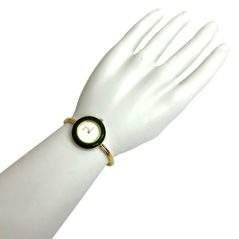 GUCCI Gucci Sherry Line GP 石英腕錶，可更換錶圈，金色，47461