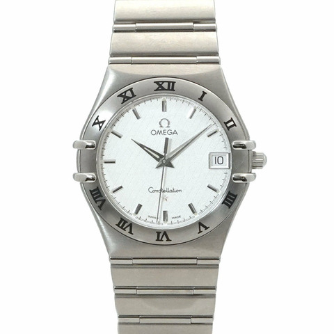 歐米茄星座系列 1512 30 男士腕錶，附日期顯示，銀色石英機芯