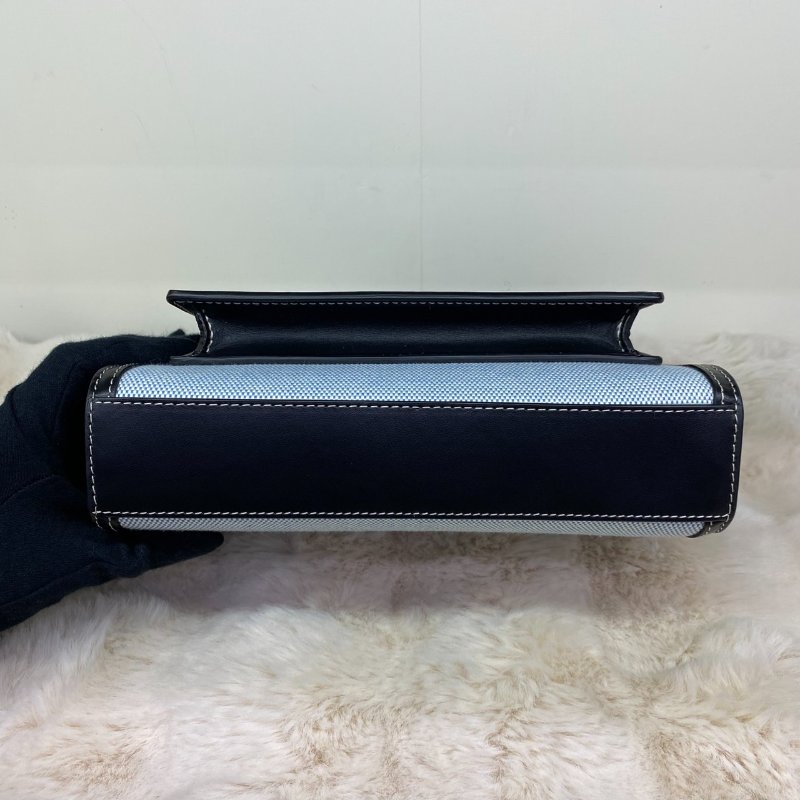 全新閒置品 BURBERRY Mini Pocket 拼色織布手提側背兩用包-2