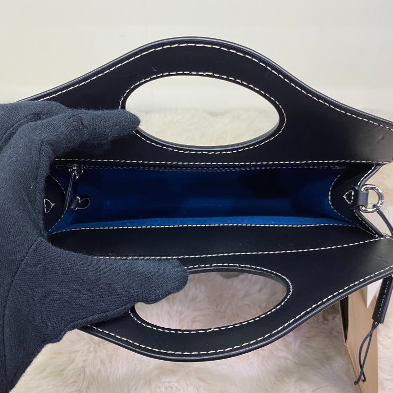 全新閒置品 BURBERRY Mini Pocket 拼色織布手提側背兩用包-7