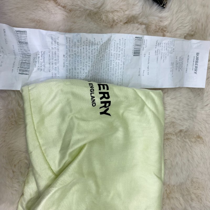 全新閒置品 BURBERRY Mini Pocket 拼色織布手提側背兩用包-13