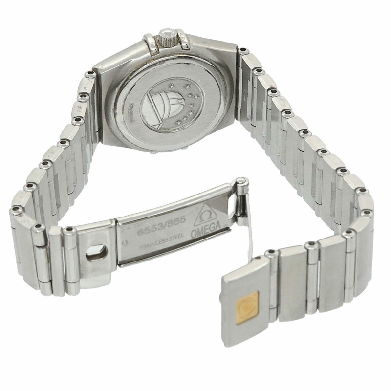 歐米茄星座系列迷你款 My Choice 1566 76 4P 鑲鑽錶圈女錶 12P 白色錶殼 石英錶-3