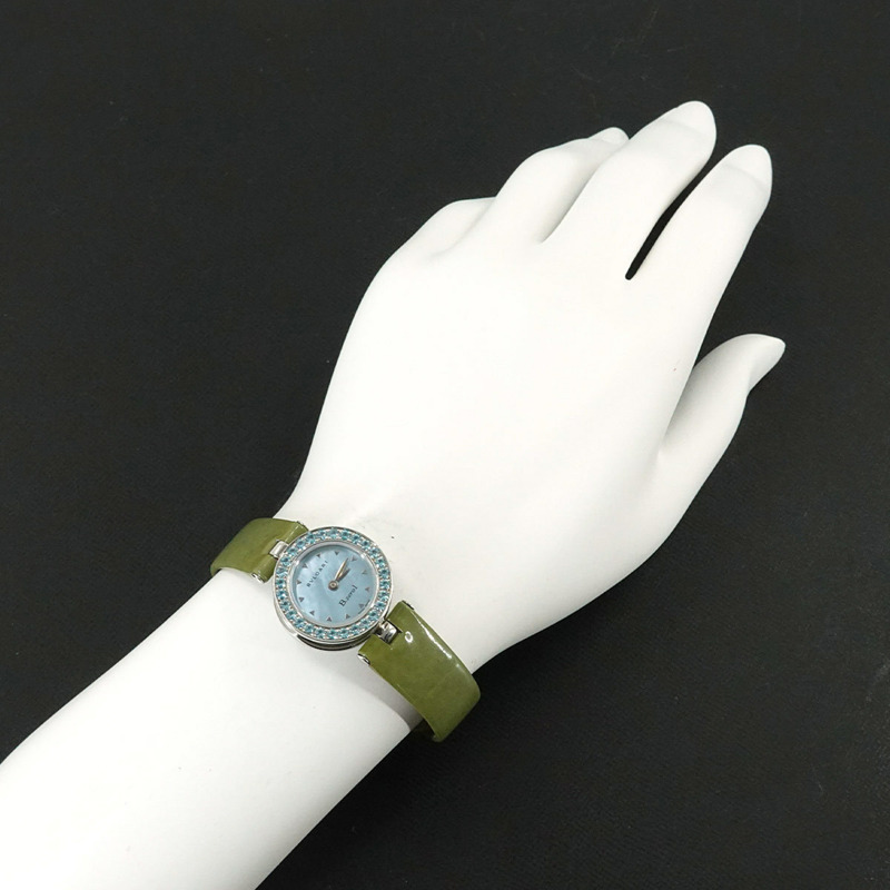 寶格麗 B-Zero1 BZ22S 女士腕錶,藍色托帕石錶圈,貝殼錶殼,石英機芯-2