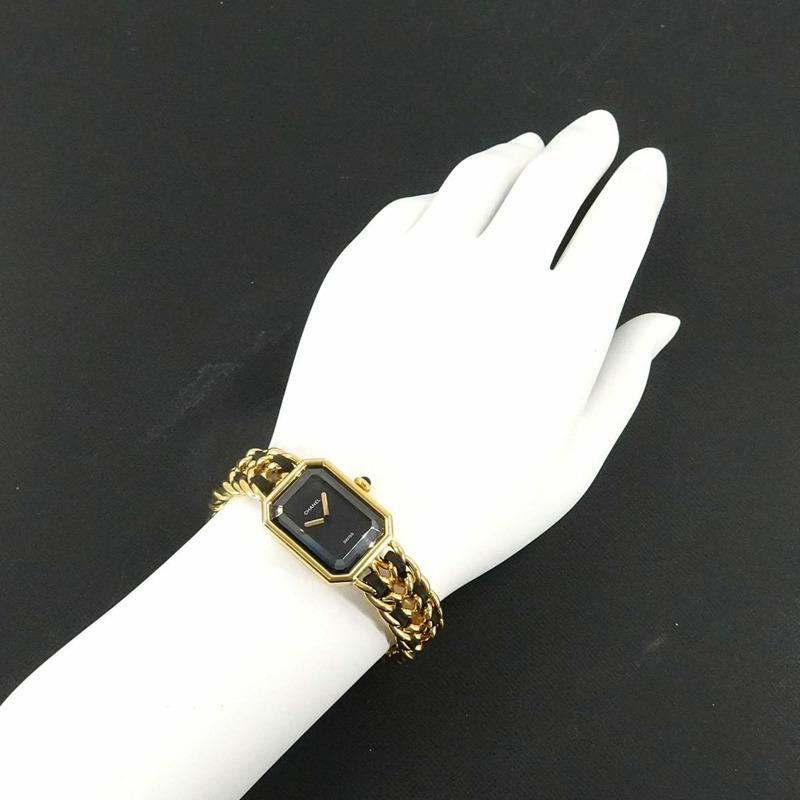 香奈兒 (CHANEL) Premiere 女士腕錶，M 碼，H0001，黑金配色，石英機芯-3