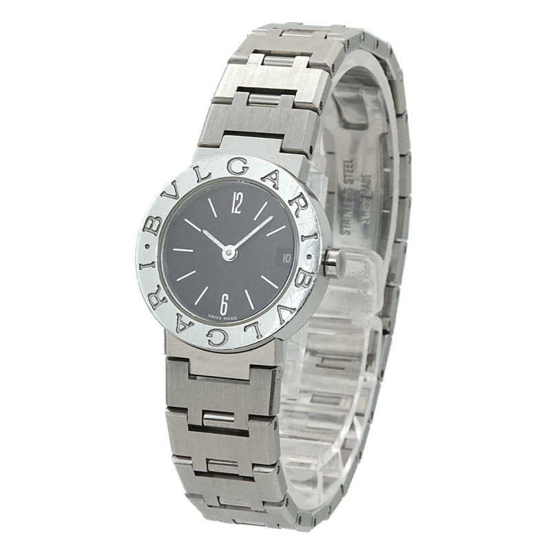 寶格麗 BB23SS 女士腕錶，日期顯示，黑色石英錶-1