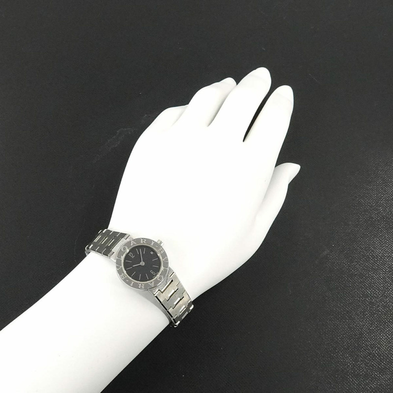 寶格麗 BB23SS 女士腕錶，日期顯示，黑色石英錶-2