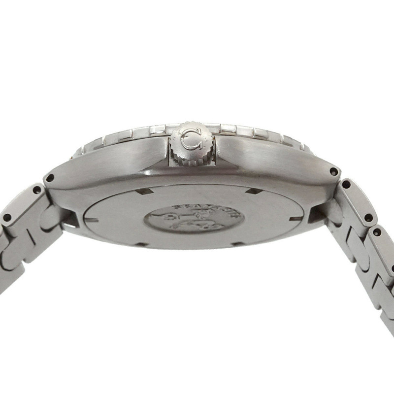 歐米茄海馬系列專業200公尺男士腕錶 396 1052 日期顯示 黑色石英錶-4