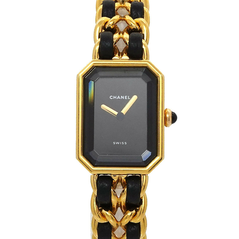香奈兒 Premiere 女士腕錶，L 碼，H0001，黑金配色，石英機芯-0