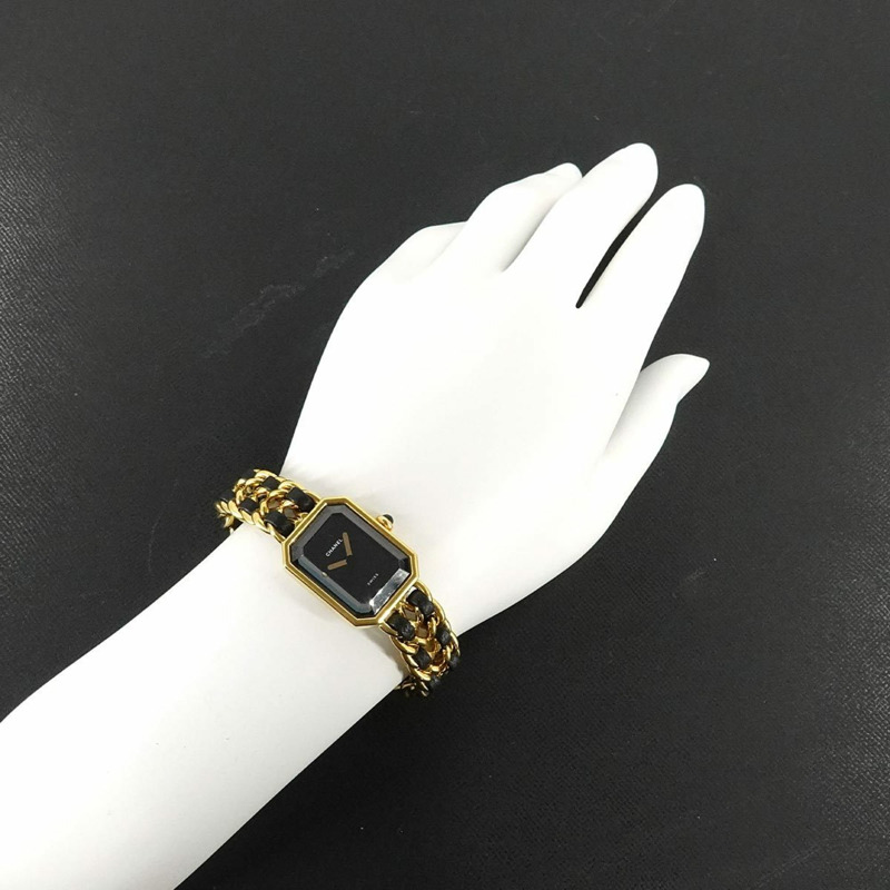 香奈兒 Premiere 女士腕錶，L 碼，H0001，黑金配色，石英機芯-2