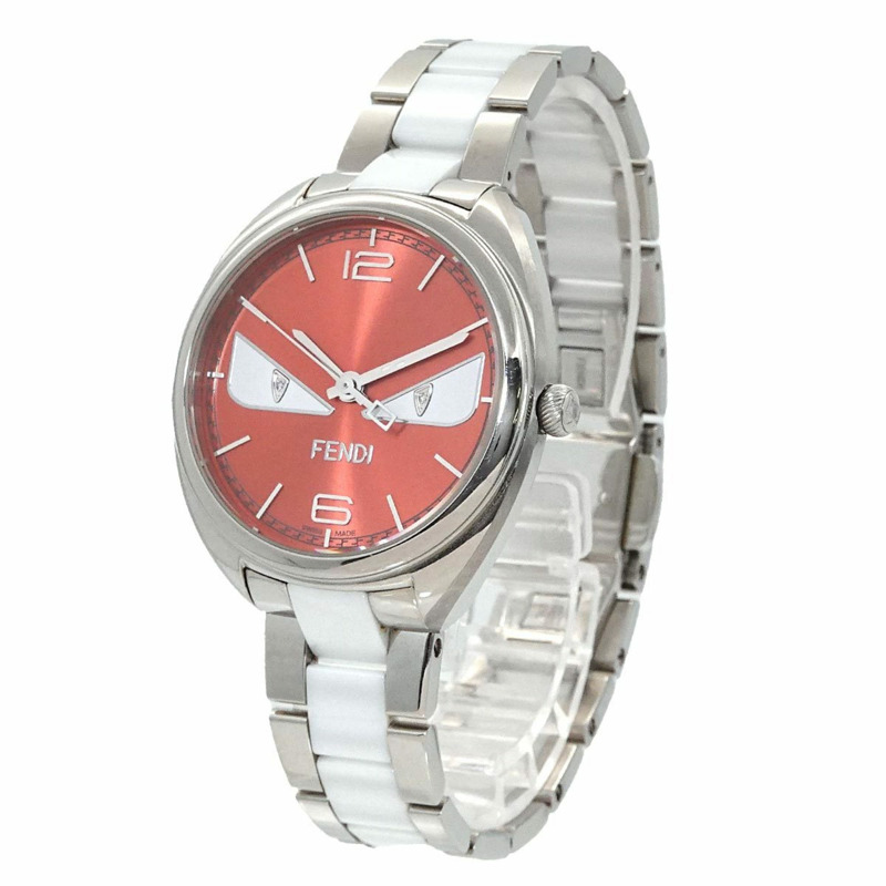 Fendi Bugs Monster 21000M 女士腕錶,雙鑽,橘色石英機芯-2