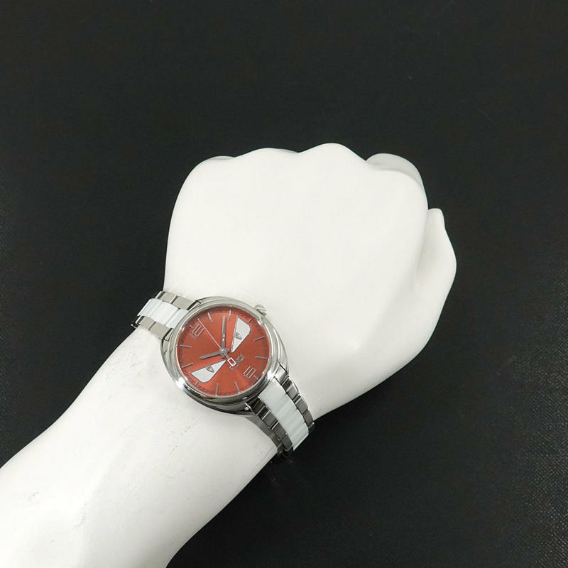 Fendi Bugs Monster 21000M 女士腕錶,雙鑽,橘色石英機芯-3