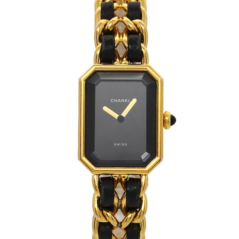 香奈兒 Premiere 女士腕錶，L 碼，H0001，黑金配色，石英機芯-0