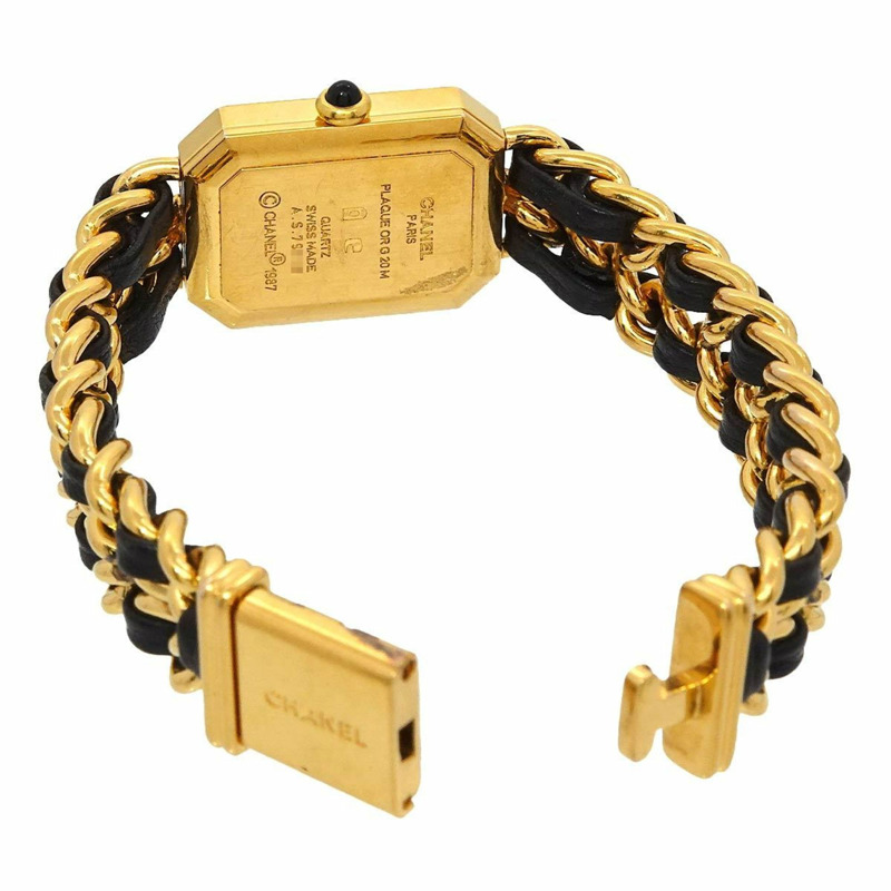 香奈兒 Premiere 女士腕錶，L 碼，H0001，黑金配色，石英機芯-3