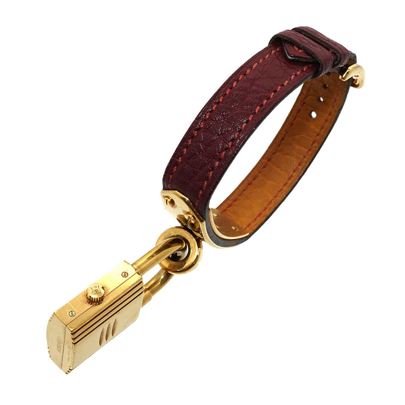 愛馬仕 Kelly 女士腕錶，波爾多紅石英錶，附 Cadena 錶鍊-6