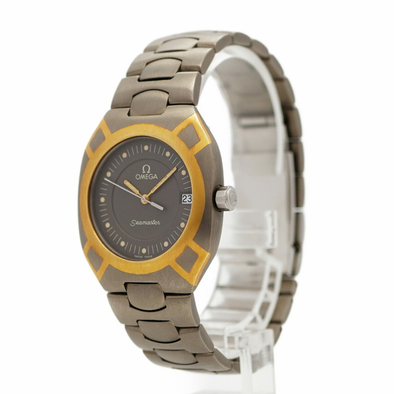 歐米茄海馬系列 196.0291 灰色錶盤男士腕錶-2