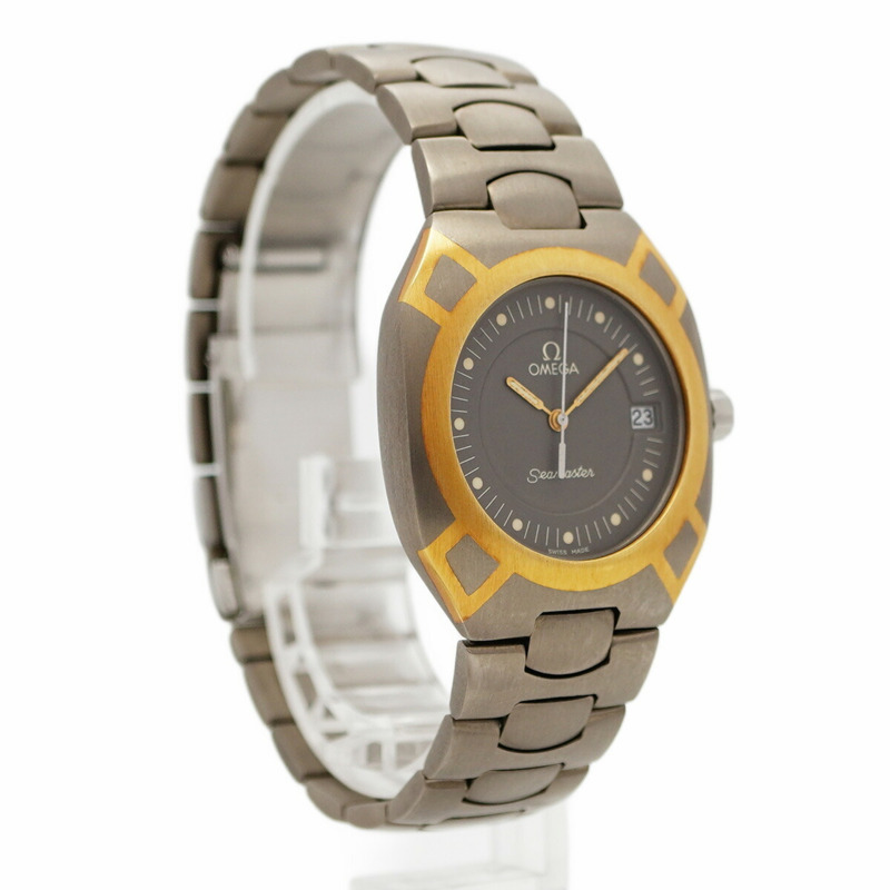 歐米茄海馬系列 196.0291 灰色錶盤男士腕錶-3