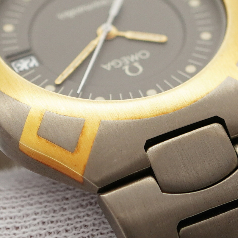 歐米茄海馬系列 196.0291 灰色錶盤男士腕錶-7