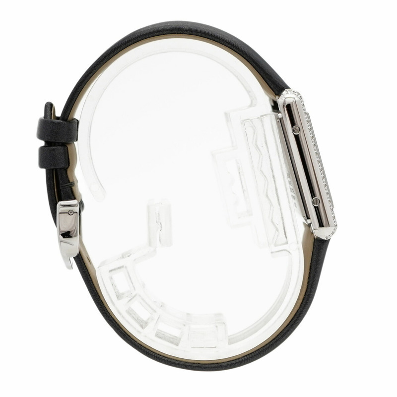 卡地亞 Tank Must SM 鑲鑽錶圈 W4TA0031 銀色錶盤女錶-9